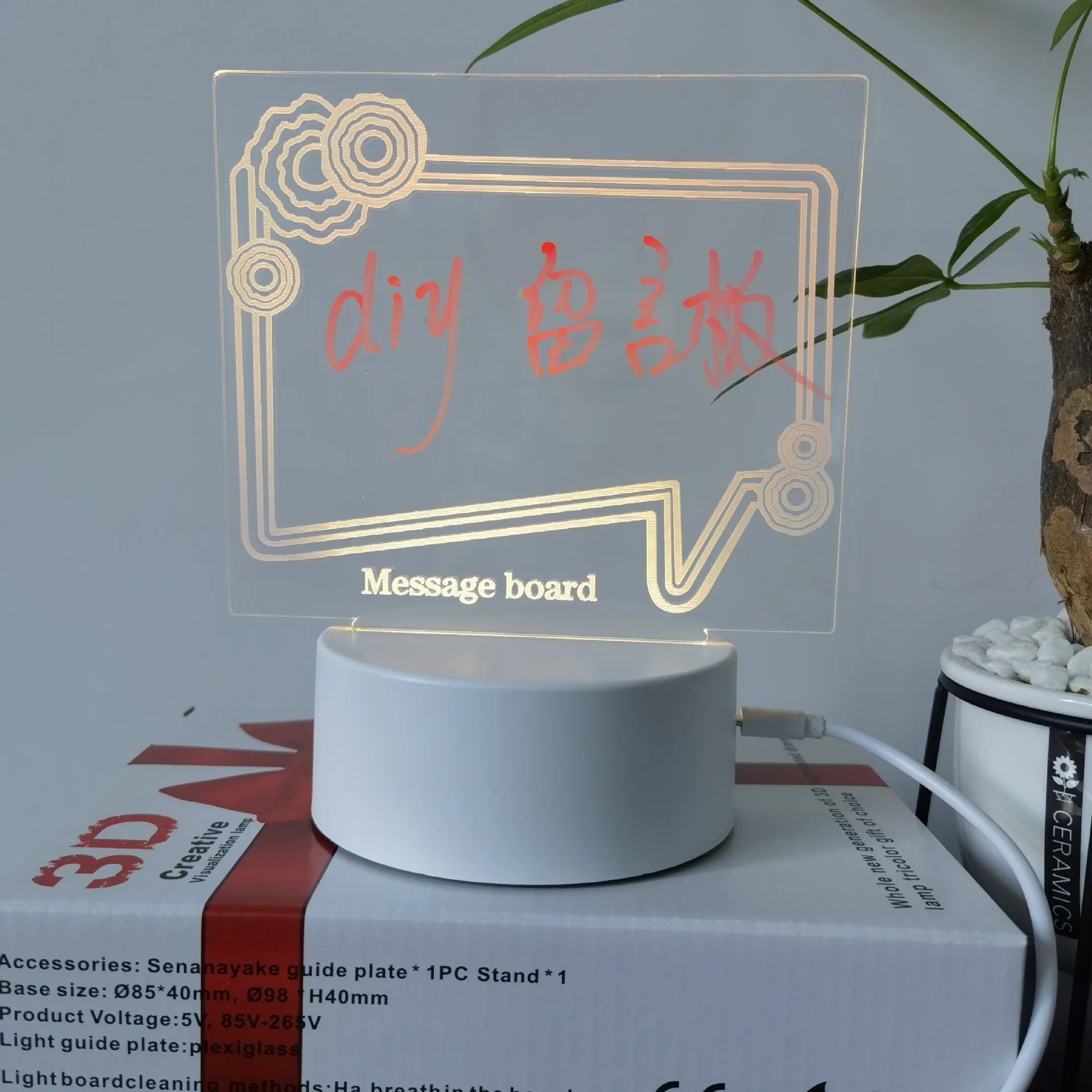 3D LED Message Board Light