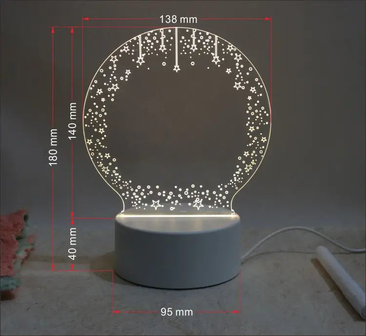 3D LED Message Board Light