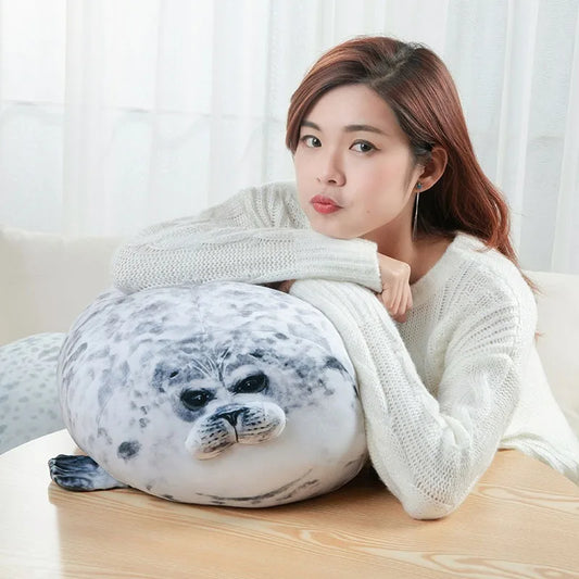 Chubby Angry Seal Plush Pillow Toy