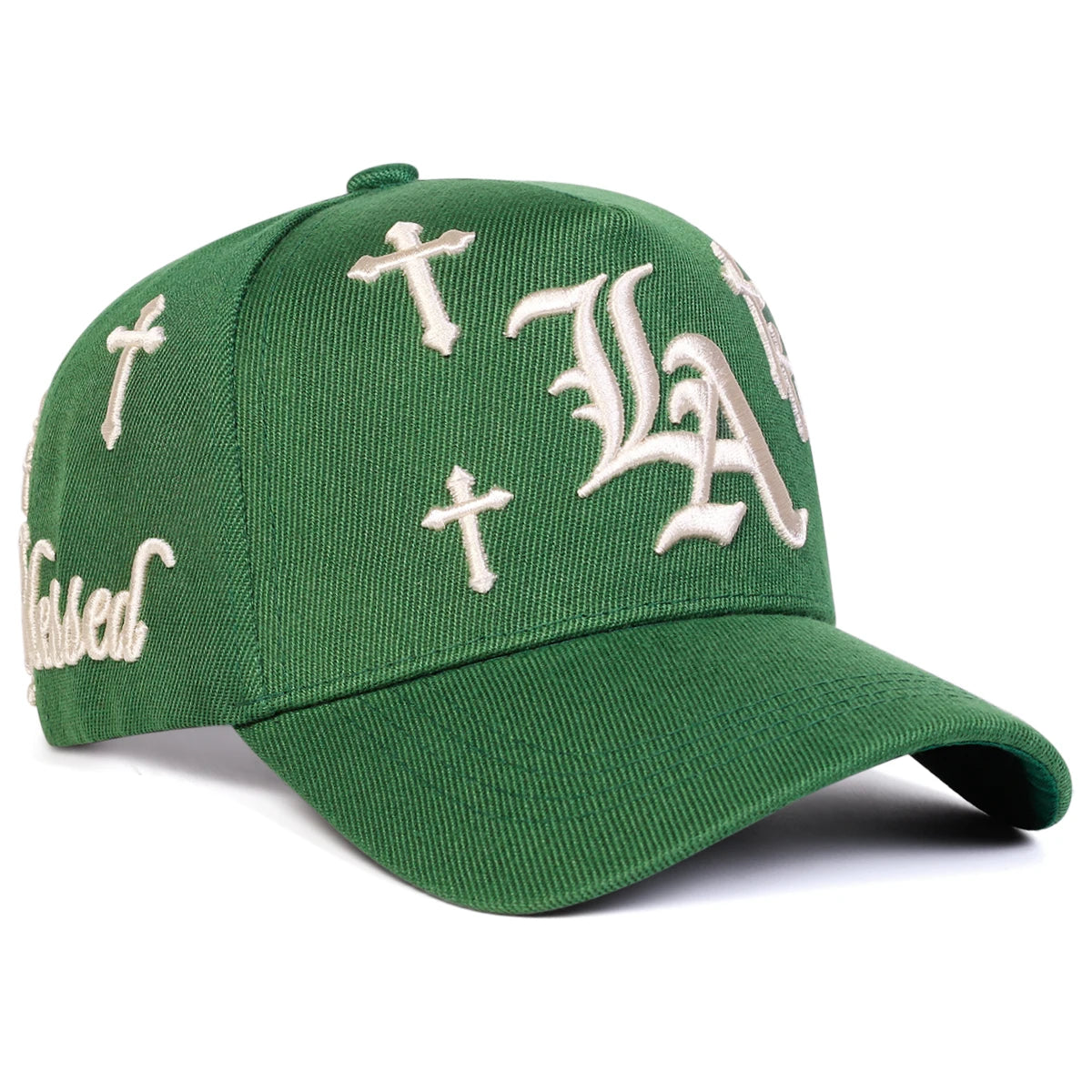 Gothic LA Cross Embroidery Baseball Cap