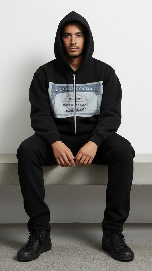 Unisex Oversized Hoodie Zipper Jacket