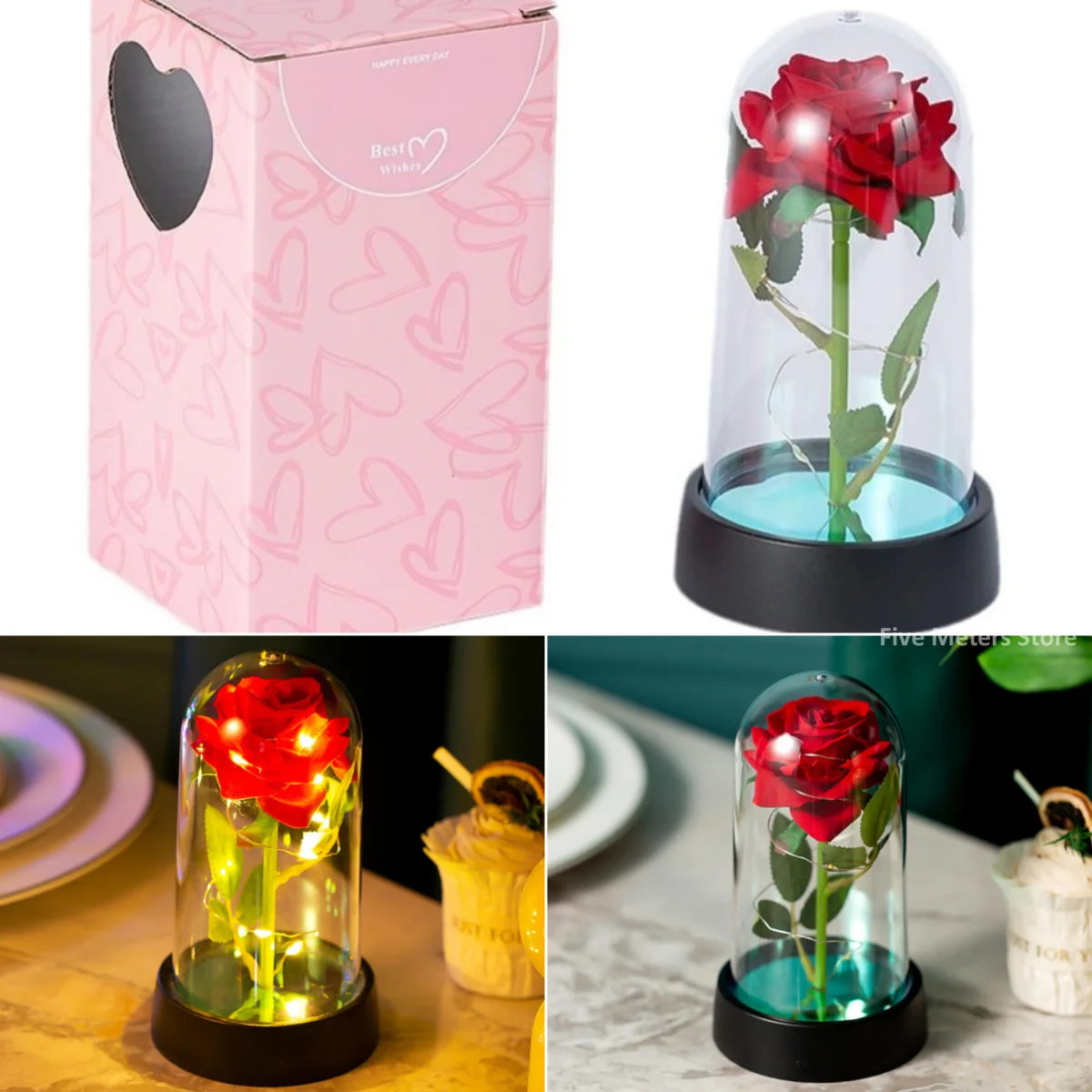 LED Galaxy Rose