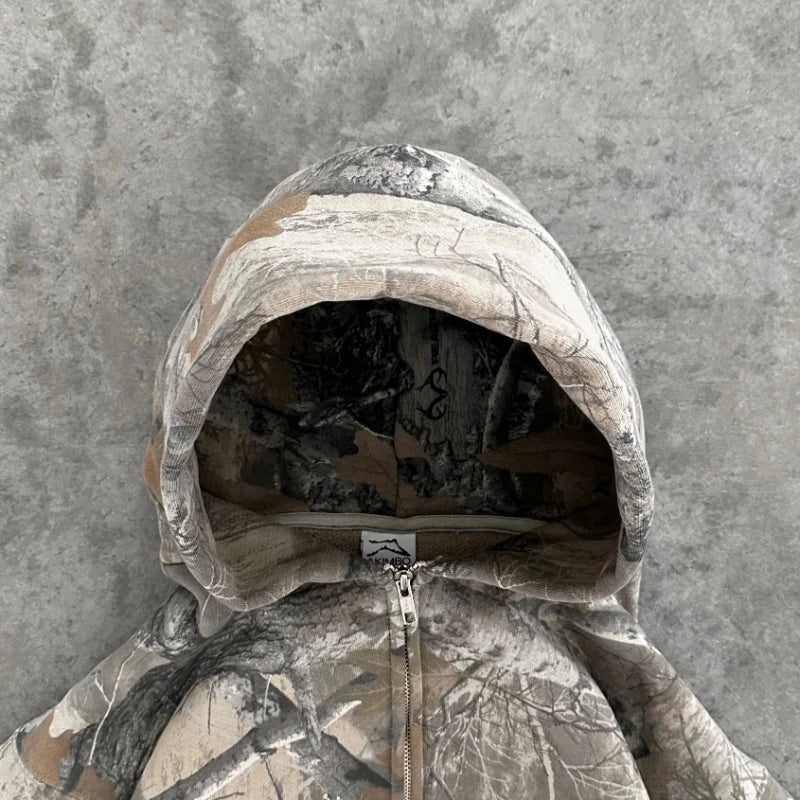 Camo Zip-Up Hoodie