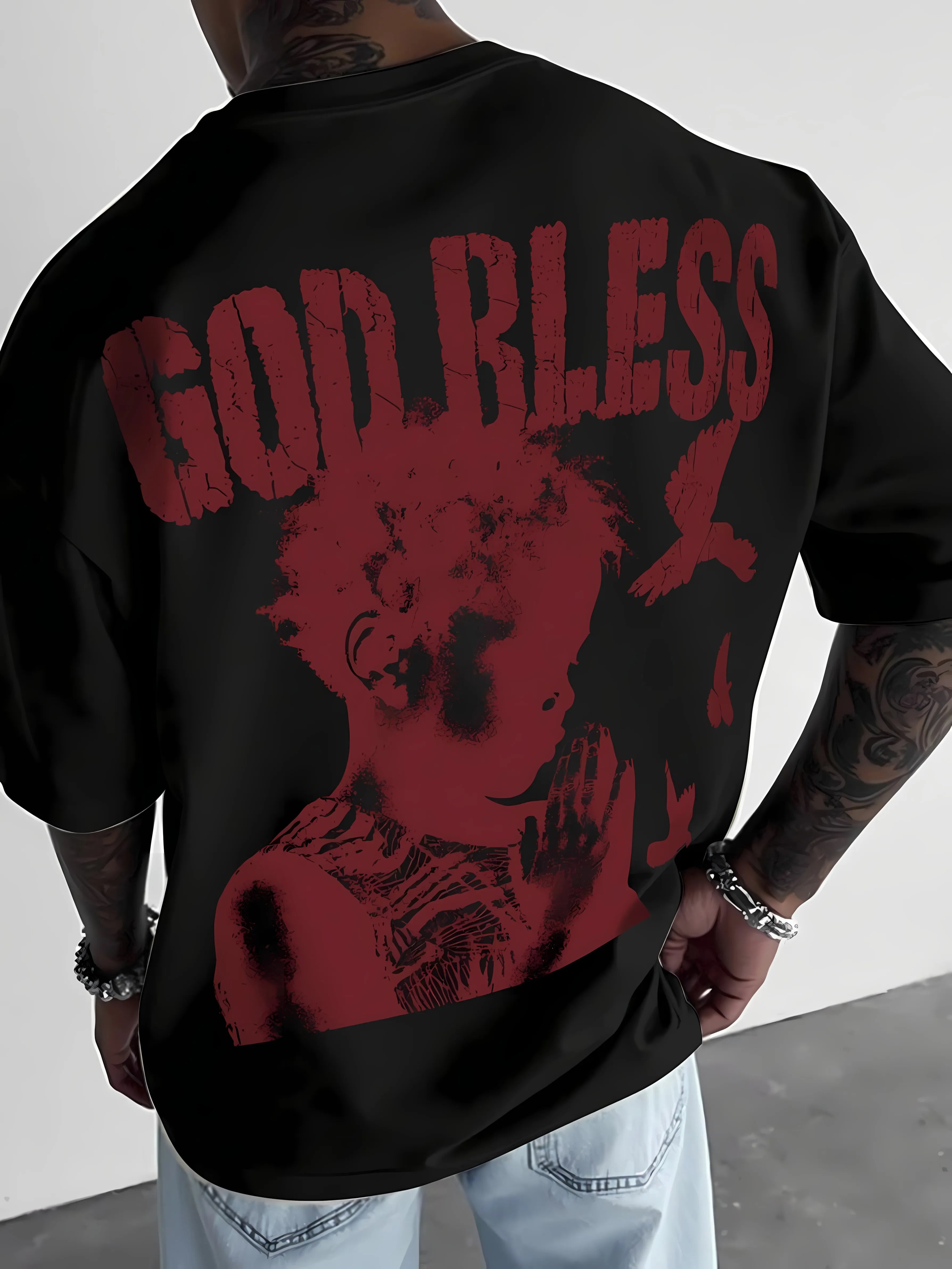 3D Letter Print T-shirt