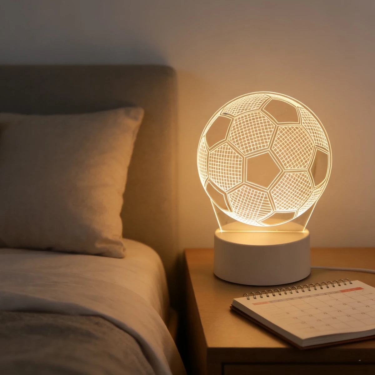 3D Football Night Light